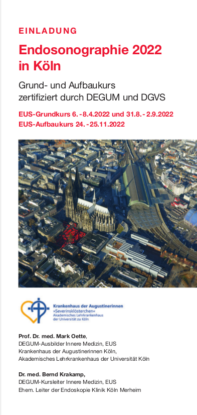Programmflyer Endosonographie 2022 Übersicht Programm Gastroenterologie